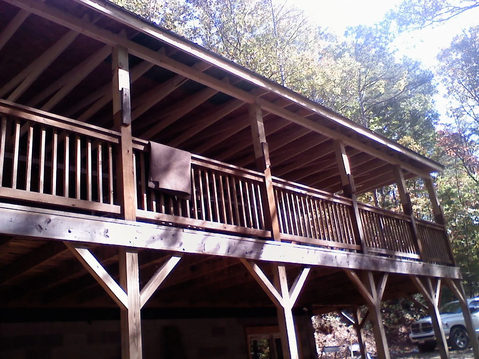 Timber framing under a new elevated porch and deck — Roof Leak Repair in Grand Coteau by Roofing Brothers